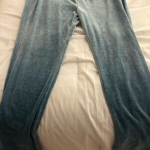 Soft blue velvet like athletic leisure pants xl ladies